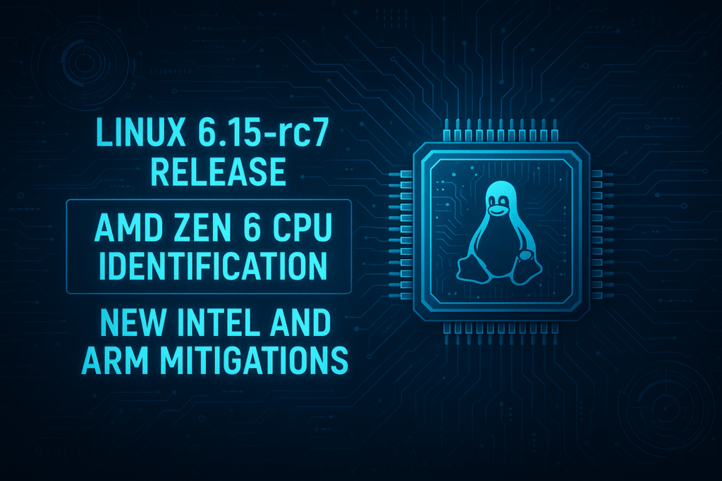 Linux 6.15-rc7 Released With AMD Zen 6 CPU Identification, New Intel & ARM Mitigations